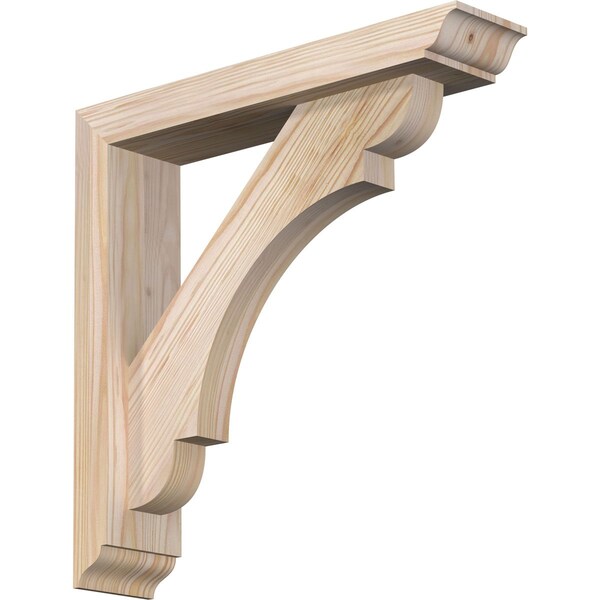 Ekena Millwork Olympic Traditional Smooth Bracket w/ Offset Brace, Douglas Fir, 3 1/2"W x 16"D x 16"H BKT0402X16X16OLY01SDF - main